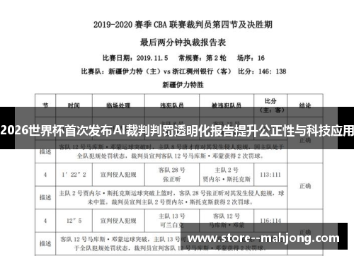 2026世界杯首次发布AI裁判判罚透明化报告提升公正性与科技应用 2026世界杯首次发布AI裁判判罚透明化报告提升公正性与科技应用